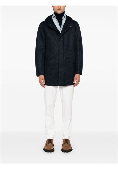 Cappotto con cappuccio in blu Harris wharf london - uomo HARRIS WHARF LONDON | C9138MHCHC02